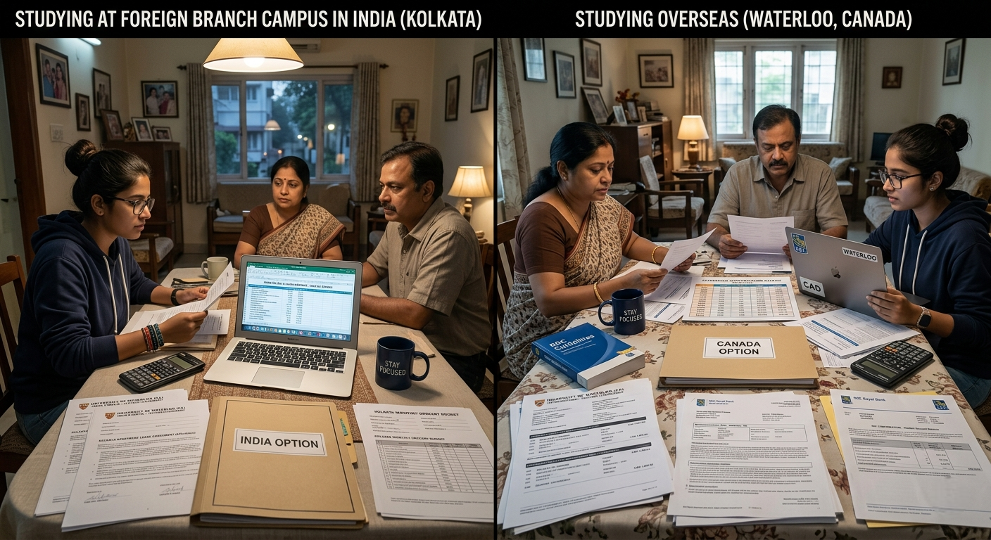 IBC India campus cost vs actual study abroad expenses comparison for Indian students in 2026