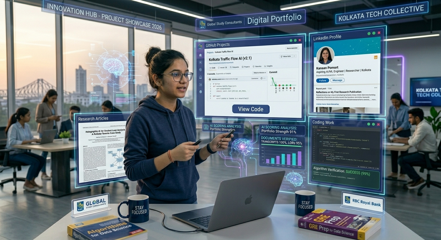 Digital portfolio and AI literacy requirements for Indian students applying to foreign universities in 2026