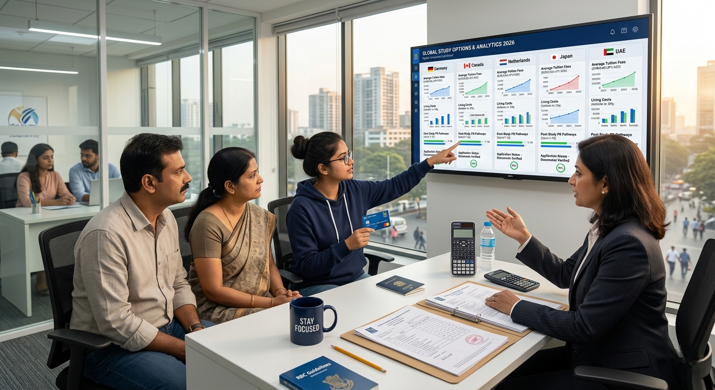 study abroad consultancy guidance for Indian students choosing Germany Europe Canada and UAE in 2026