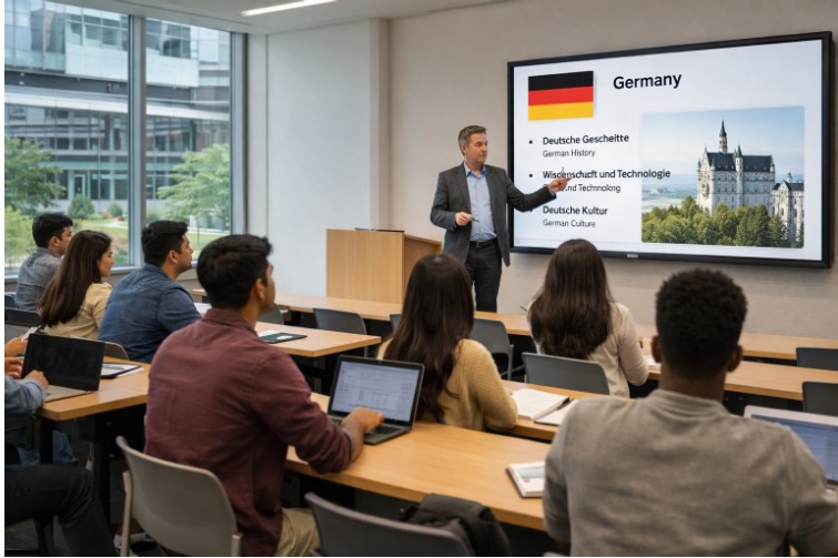 English-taught programs Germany international classroom