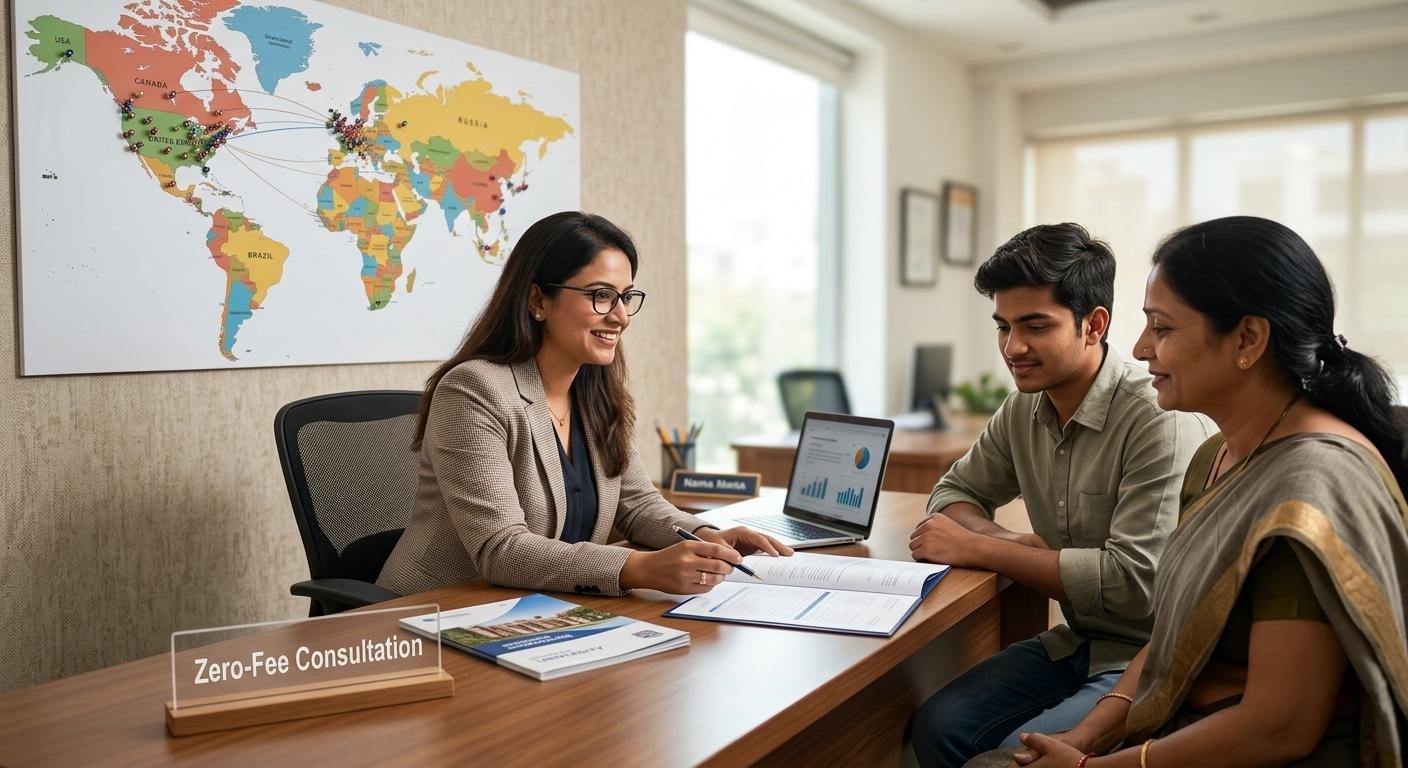 The process of shortlisting universities, building your profile, applying, getting an offer letter, and then approaching the right bank for your education loan.