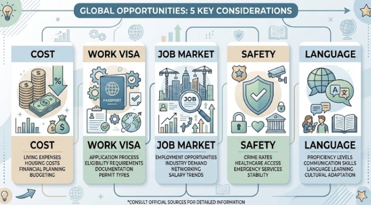 Factors to choose the right country to study abroad cost visa job market safety language