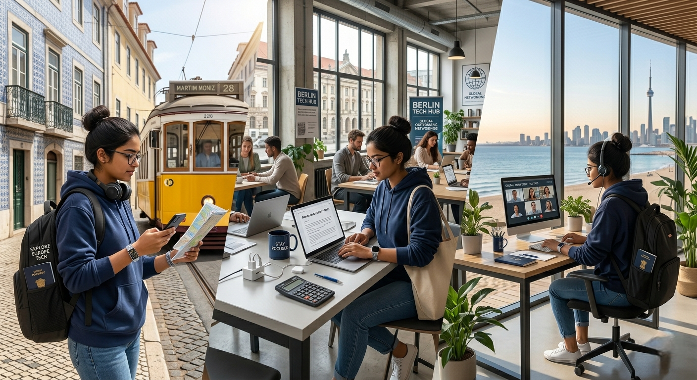 Portugal Germany and Spain digital nomad visa lifestyle comparison for Indian graduates in Europe 2026